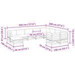 Casa si Gradina - Gradina si terasa - Mobilier exterior - Seturi mobila gradina - Set canapele gradina cu perne, 10 piese, maro lemn masiv de pin - Infinity.ro
