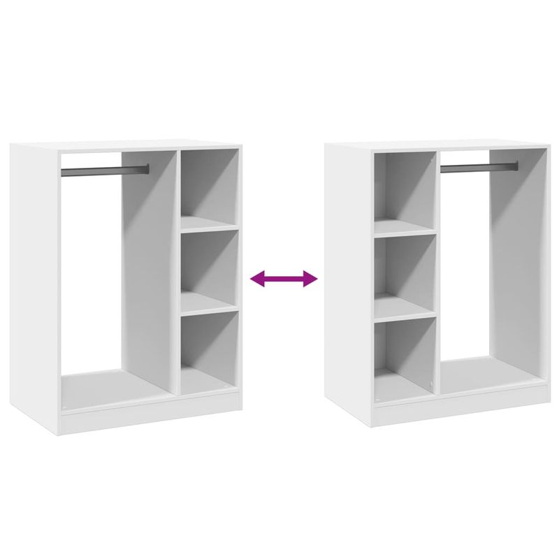 Casa si Gradina - Mobilier - Organizare si depozitare - Cuiere - Dulap, alb, 77x48x102 cm, lemn prelucrat, model cu tijă - Infinity.ro