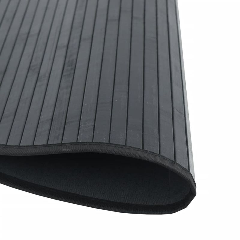 Casa si Gradina - Textile si covoare - Covoare - Covoare casa - Covor rotund, negru, 60 cm, bambus - Infinity.ro