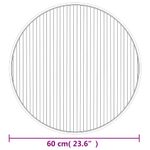 Casa si Gradina - Textile si covoare - Covoare - Covoare casa - Covor rotund, negru, 60 cm, bambus - Infinity.ro