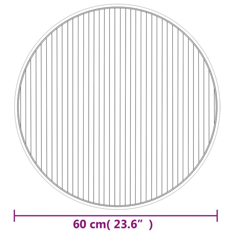 Casa si Gradina - Textile si covoare - Covoare - Covoare casa - Covor rotund, negru, 60 cm, bambus - Infinity.ro