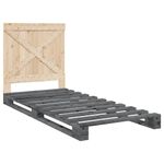 Casa si Gradina - Mobilier - Paturi si accesorii - Paturi - Cadru de pat cu tablie, 90x200 cm, lemn masiv de pin, model with cross headboard - Infinity.ro