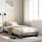 Casa si Gradina - Mobilier - Paturi si accesorii - Paturi - Cadru de pat cu tablie, 90x200 cm, lemn masiv de pin, model with cross headboard - Infinity.ro