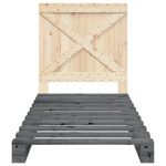 Casa si Gradina - Mobilier - Paturi si accesorii - Paturi - Cadru de pat cu tablie, 90x200 cm, lemn masiv de pin, model with cross headboard - Infinity.ro