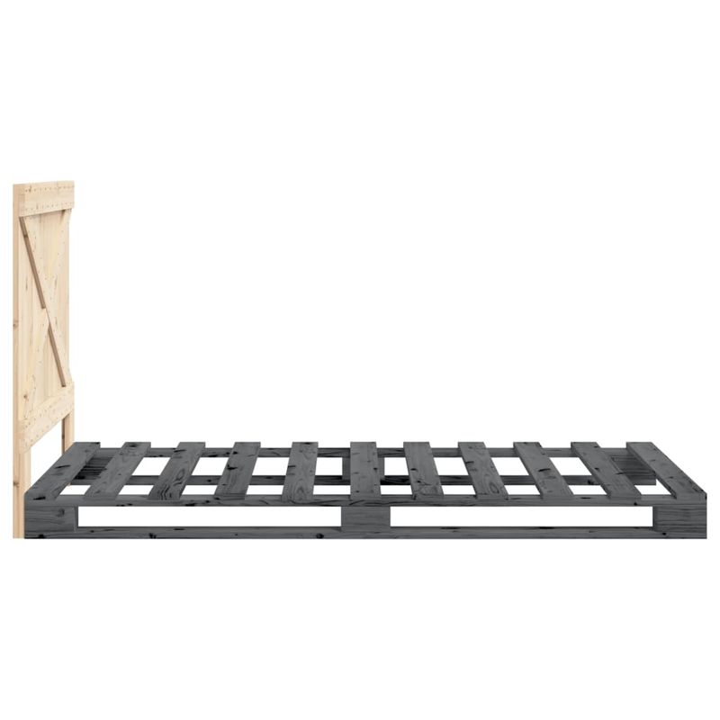 Casa si Gradina - Mobilier - Paturi si accesorii - Paturi - Cadru de pat cu tablie, 90x200 cm, lemn masiv de pin, model with cross headboard - Infinity.ro