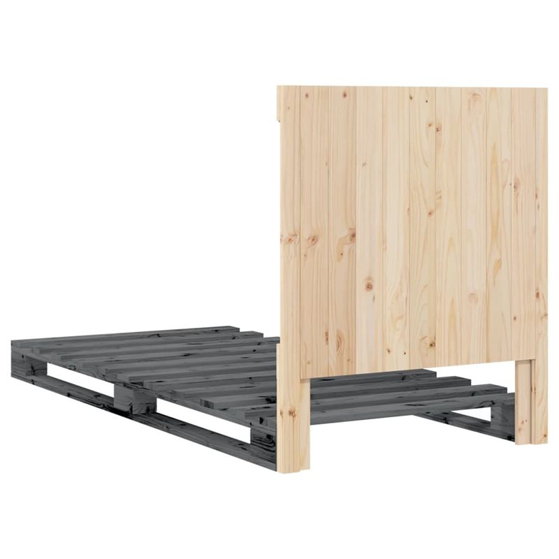 Casa si Gradina - Mobilier - Paturi si accesorii - Paturi - Cadru de pat cu tablie, 90x200 cm, lemn masiv de pin, model with cross headboard - Infinity.ro