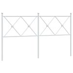 Casa si Gradina - Mobilier - Paturi si accesorii - Accesorii paturi - Tablie de pat metalica, alb, 150 cm - Infinity.ro