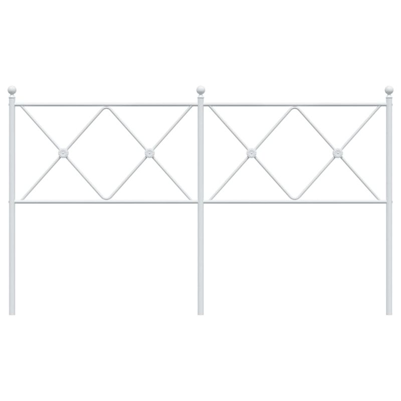 Casa si Gradina - Mobilier - Paturi si accesorii - Accesorii paturi - Tablie de pat metalica, alb, 150 cm - Infinity.ro