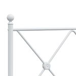 Casa si Gradina - Mobilier - Paturi si accesorii - Accesorii paturi - Tablie de pat metalica, alb, 150 cm - Infinity.ro