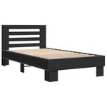 Casa si Gradina - Mobilier - Paturi si accesorii - Paturi - Cadru de pat, negru, 100x200 cm, lemn prelucrat si metal - Infinity.ro