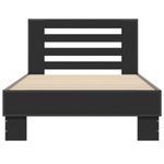 Casa si Gradina - Mobilier - Paturi si accesorii - Paturi - Cadru de pat, negru, 100x200 cm, lemn prelucrat si metal - Infinity.ro