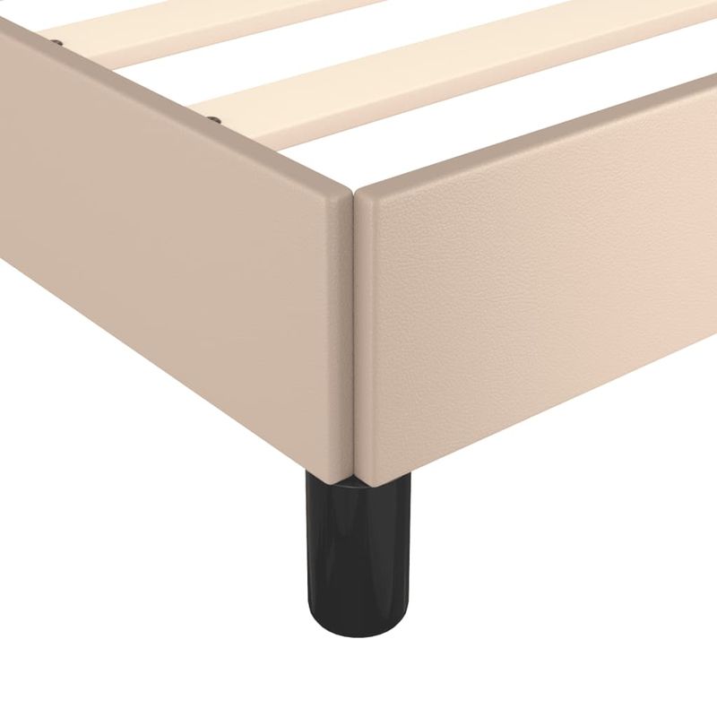 Casa si Gradina - Mobilier - Paturi si accesorii - Paturi - Cadru de pat, cappuccino, 120x190 cm, piele ecologica - Infinity.ro