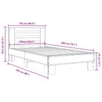 Casa si Gradina - Mobilier - Paturi si accesorii - Paturi - Cadru de pat, negru, 100x200 cm, lemn prelucrat si metal - Infinity.ro