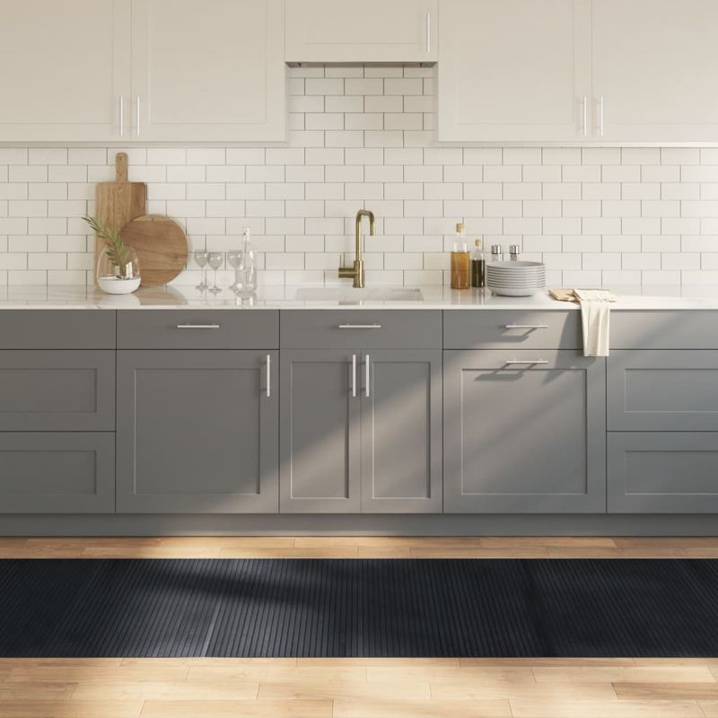 Casa si Gradina - Textile si covoare - Covoare - Covoare casa - Covor dreptunghiular, negru, 80x400 cm, bambus - Infinity.ro