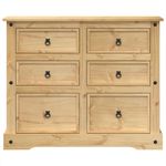 Casa si Gradina/Mobilier/Organizare si depozitare/Cutii depozitare - Dulap cu sertare „Corona”, 110x43x91 cm, lemn masiv de pin - Infinity.ro