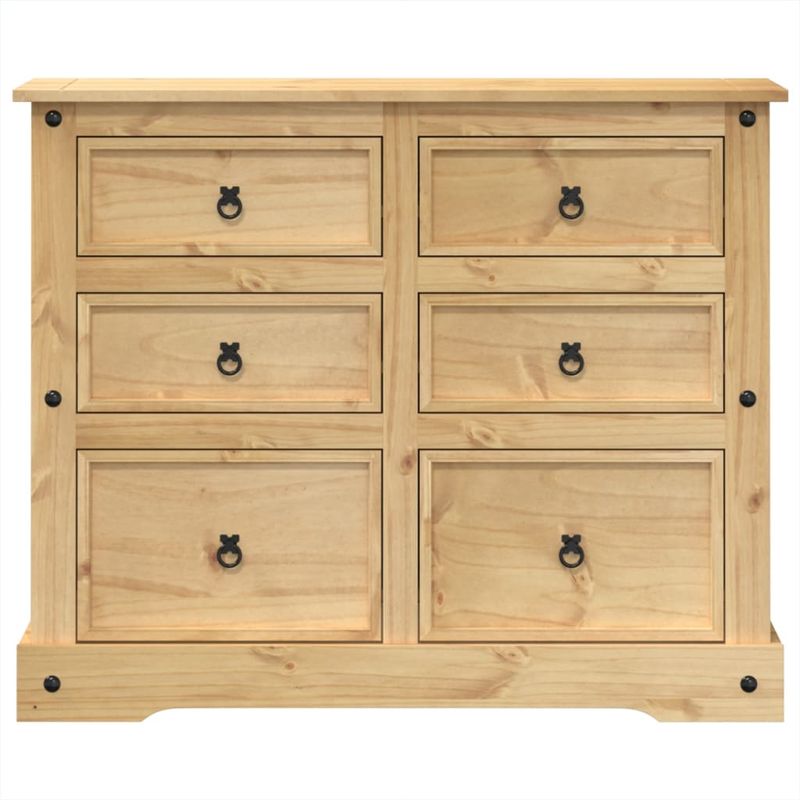 Casa si Gradina/Mobilier/Organizare si depozitare/Cutii depozitare - Dulap cu sertare „Corona”, 110x43x91 cm, lemn masiv de pin - Infinity.ro