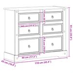 Casa si Gradina/Mobilier/Organizare si depozitare/Cutii depozitare - Dulap cu sertare „Corona”, 110x43x91 cm, lemn masiv de pin - Infinity.ro