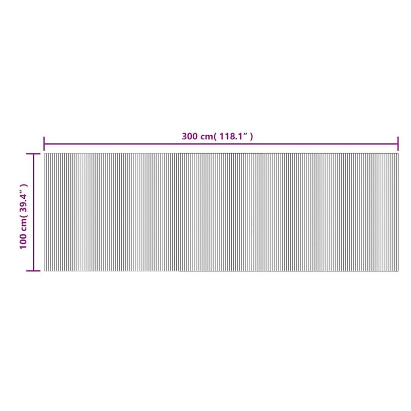 Casa si Gradina - Textile si covoare - Covoare - Covoare casa - Covor dreptunghiular, gri, 100x300 cm, bambus - Infinity.ro