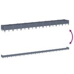 Casa si Gradina - Gradinarit si plante - Plante si ghivece - Ghivece si suporturi - Jardiniera de gradina cu tarusi, gri, 362,5x42,5x28,5 cm, PP - Infinity.ro