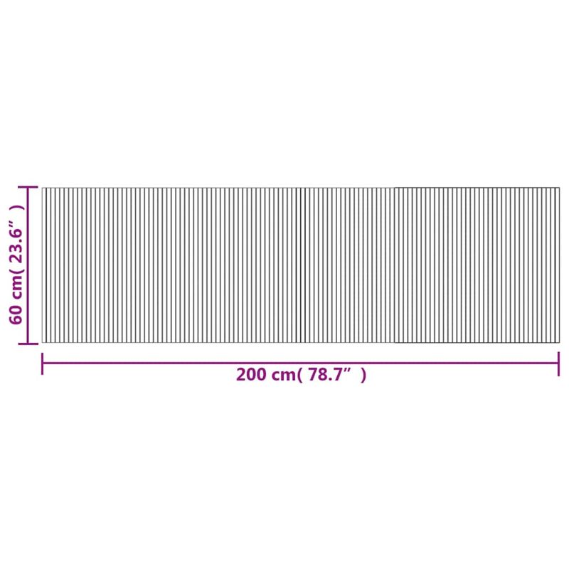 Casa si Gradina - Textile si covoare - Covoare - Covoare casa - Covor dreptunghiular, maro inchis, 60x200 cm, bambus - Infinity.ro