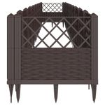 Casa si Gradina - Gradinarit si plante - Plante si ghivece - Ghivece si suporturi - Jardiniera de gradina cu tarusi, maro, 363,5x43,5x43,5 cm, PP - Infinity.ro