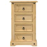 Casa si Gradina - Mobilier - Comode si corpuri - Noptiere - Noptiera Corona, 53x39x84 cm, lemn masiv de pin - Infinity.ro