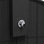 Casa si Gradina - Gradina si terasa - Piscine si accesorii - Accesorii piscine - Dus de exterior, negru, 100x100x241,5 cm, poliratan/lemn acacia - Infinity.ro