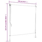 Casa si Gradina - Gradina si terasa - Umbrele si pavilioane - Pavilioane - Jaluzea rulou de exterior, galben/alb, 150x270 cm tesatura/otel - Infinity.ro