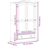 Casa si Gradina - Mobilier - Dulapuri si sifoniere - Sifoniere - Sifonier „Corona”, 101x52x170 cm, lemn masiv de pin - Infinity.ro