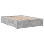 Casa si Gradina - Mobilier - Paturi si accesorii - Paturi - Cadru de pat cu sertare, gri beton, 120x190 cm, lemn prelucrat - Infinity.ro
