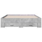 Casa si Gradina - Mobilier - Paturi si accesorii - Paturi - Cadru de pat cu sertare, gri beton, 120x190 cm, lemn prelucrat - Infinity.ro