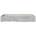 Casa si Gradina - Mobilier - Paturi si accesorii - Paturi - Cadru de pat cu sertare, gri beton, 120x190 cm, lemn prelucrat - Infinity.ro