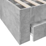 Casa si Gradina - Mobilier - Paturi si accesorii - Paturi - Cadru de pat cu sertare, gri beton, 120x190 cm, lemn prelucrat - Infinity.ro