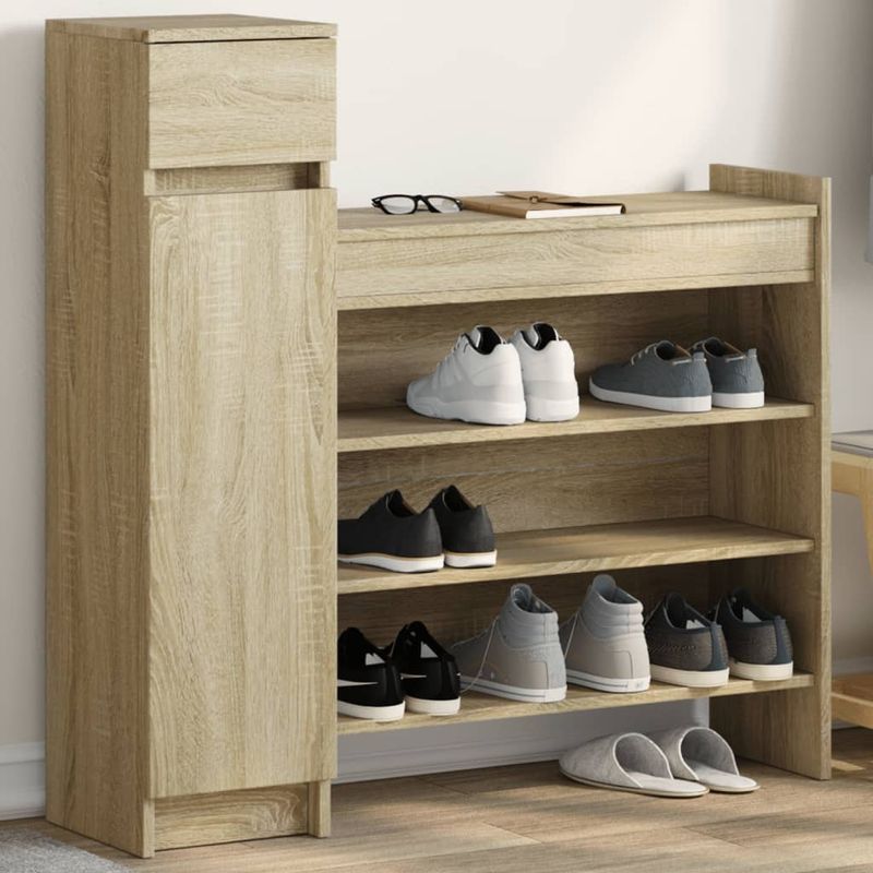 Casa si Gradina - Mobilier - Organizare si depozitare - Organizator incaltaminte - Dulap de pantofi stejar Sonoma 100,5x28x100 cm lemn prelucrat - Infinity.ro
