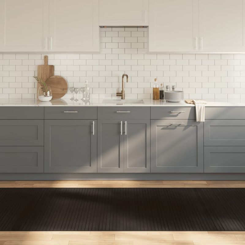 Casa si Gradina - Textile si covoare - Covoare - Covoare casa - Covor dreptunghiular, maro inchis, 100x300 cm, bambus - Infinity.ro