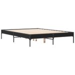 Casa si Gradina - Mobilier - Paturi si accesorii - Paturi - Cadru de pat, negru, 120x190 cm, lemn prelucrat si metal - Infinity.ro