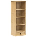 Casa si Gradina - Mobilier - Biblioteci si rafturi - Biblioteci - Dulap de CD-uri „Corona”, 40x30x110 cm, lemn masiv de pin - Infinity.ro