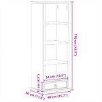 Casa si Gradina - Mobilier - Biblioteci si rafturi - Biblioteci - Dulap de CD-uri „Corona”, 40x30x110 cm, lemn masiv de pin - Infinity.ro