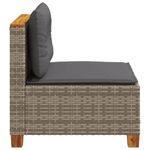 Casa si Gradina - Gradina si terasa - Mobilier exterior - Canapele si fotolii gradina - Canapea de gradina fara cotiere, cu perne, gri, poliratan - Infinity.ro