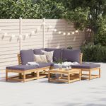 Casa si Gradina - Gradina si terasa - Mobilier exterior - Canapele si fotolii gradina - Set mobilier gradina cu perne, 6 piese, lemn masiv acacia - Infinity.ro