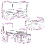 Casa si Gradina - Gradina si terasa - Mobilier exterior - Canapele si fotolii gradina - Set mobilier gradina cu perne, 6 piese, lemn masiv acacia - Infinity.ro