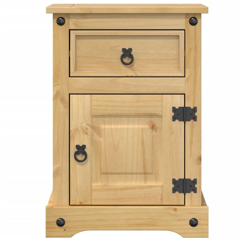 Casa si Gradina - Mobilier - Comode si corpuri - Noptiere - Noptiera Corona, 45x35x64 cm, lemn masiv de pin - Infinity.ro