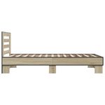 Casa si Gradina - Mobilier - Paturi si accesorii - Paturi - Cadru de pat, stejar sonoma, 90x200 cm, lemn prelucrat si metal - Infinity.ro