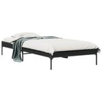 Casa si Gradina - Mobilier - Paturi si accesorii - Paturi - Cadru de pat, negru, 90x200 cm, lemn prelucrat si metal - Infinity.ro