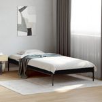 Casa si Gradina - Mobilier - Paturi si accesorii - Paturi - Cadru de pat, negru, 90x200 cm, lemn prelucrat si metal - Infinity.ro