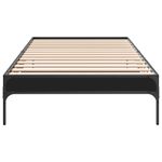 Casa si Gradina - Mobilier - Paturi si accesorii - Paturi - Cadru de pat, negru, 90x200 cm, lemn prelucrat si metal - Infinity.ro