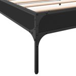 Casa si Gradina - Mobilier - Paturi si accesorii - Paturi - Cadru de pat, negru, 90x200 cm, lemn prelucrat si metal - Infinity.ro