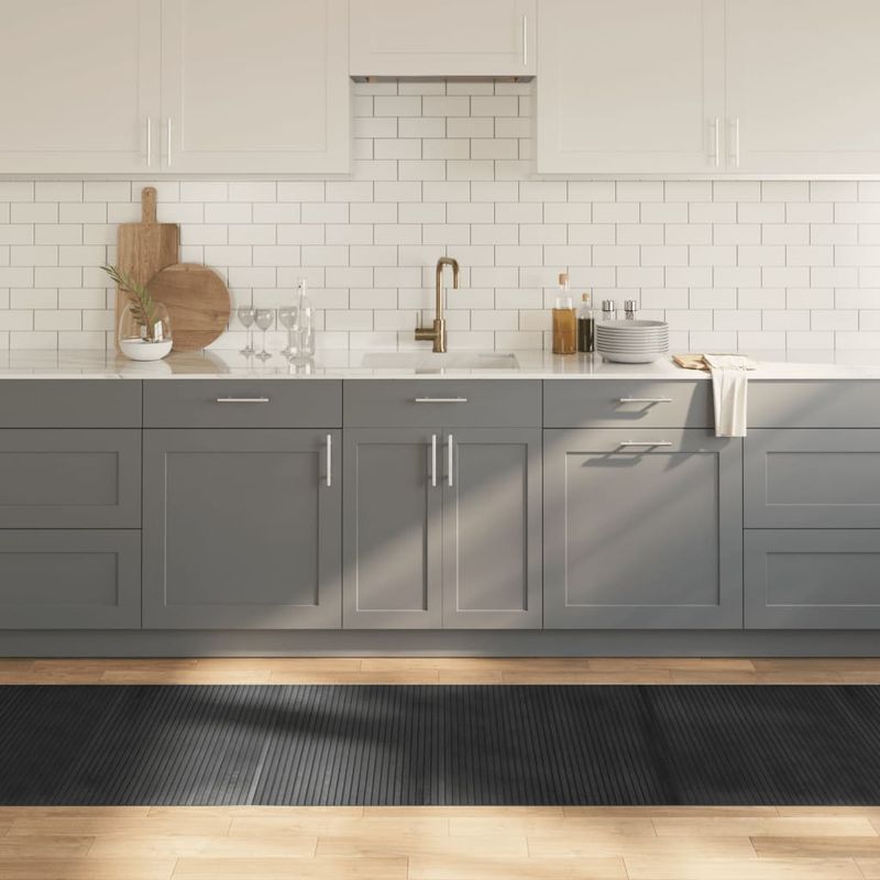 Casa si Gradina - Textile si covoare - Covoare - Covoare casa - Covor dreptunghiular, gri, 80x400 cm, bambus - Infinity.ro