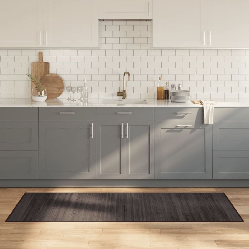 Casa si Gradina - Textile si covoare - Covoare - Covoare casa - Covor dreptunghiular, maro inchis, 70x200 cm, bambus - Infinity.ro