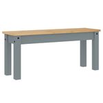 Casa si Gradina - Mobilier - Canapele si coltare - Banchete - Bancheta de bucatarie Panama, gri, 105x30x45 cm, lemn masiv pin - Infinity.ro